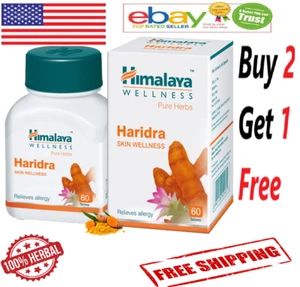 Himalaya Haridra For Relieves Allergy Skin Wellness 60 Tabs (FREE SHIPPING) - Picture 1 of 5