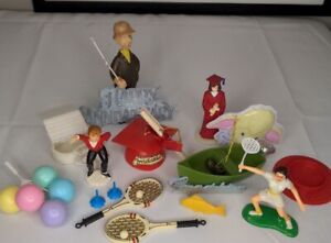Lot of Vtg 1970's Wedding Cake Toppers Congrats Graduation Anniversary Sports