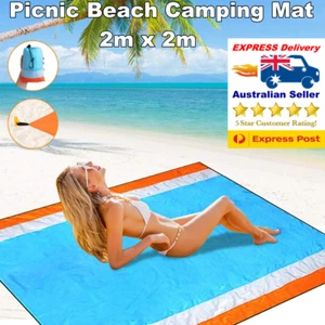 Sand Free Large Beach Mat Picnic Rug Blanket Toy Play Mat EXPRESS DELIVERY - Picture 1 of 12