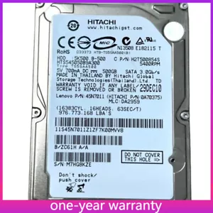 Hitachi HTS545050B9A300 5K500.B 500GB Internal 5400RPM 2.5" SATA Hard Drive - Picture 1 of 4