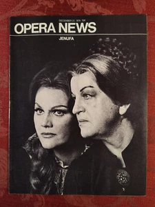 Rare METROPOLITAN OPERA NEWS December 21 1974 Janàcek's Jenufa Teresa Kubiak - Picture 1 of 1