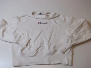 Felpa Champion Cropped donna taglia small panna collo aperto - Foto 1 di 10