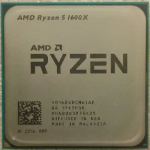 AMD Ryzen 5 1600X R5-1600X 3.6GHz 6Core 12Threads 95W Socket AM4 CPU TDP 95W - Picture 1 of 2