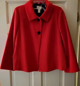NWT CHICOS FULLY LINED SMOOTH PLUSH SWING JACKET, CHINESE RED, SIZE 2 - Picture 1 of 5