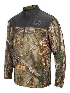 Florida Gators Colosseum Realtree Xtra Gray Outfitter 1/4 Zip LS Pullover (S)