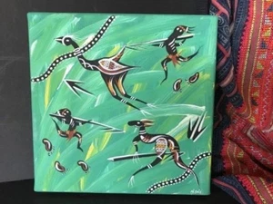 Old Australian Aboriginal Painting on Canvas by Geneine Townsend … - Picture 1 of 4