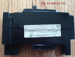 ITE INTERRUTTORE 1 POLO 40 AMP ET1161 TIPO ET 125 VOLT AC-DC - Foto 1 di 5