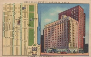 Harrison Hotel - Chicago, Illinois - unposted linen - Bild 1 von 3