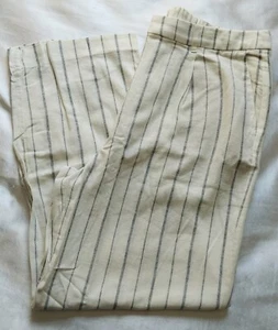 Old Navy Women XL Ivory Striped Extra High-Waisted Taylor Wide-Leg Trouser Pants - Picture 1 of 9