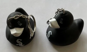MLB Chicago White Sox 1 Pair Rubber Duck Style Keychains - Picture 1 of 1