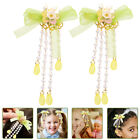 2 Pcs Girls Tassel Hairpin Women Hairpins Gems For Flower Child Costume