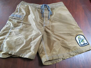 Rare Gold Kanvas By Katin Sewn Patch Board Shorts 30 - Picture 1 of 4