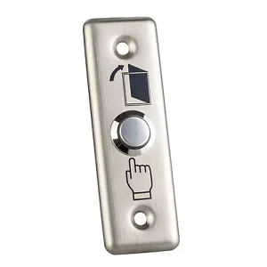 Door Exit Button Press Release Entry Open Switch Stainless Steel Narrow Panel NO - Picture 1 of 6