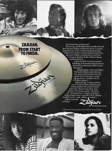 Cymbales ZILDJIAN - Phillips / Mover / Bonham / Moffet / Calhoun - Annonce imprimée 1990