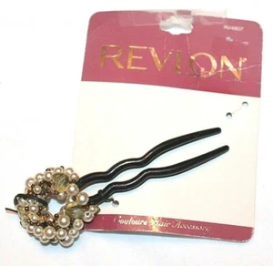 Revlon Coutoure Hair Accessory Black with Pearls/Beads Hair Stick RV4807 - Picture 1 of 1