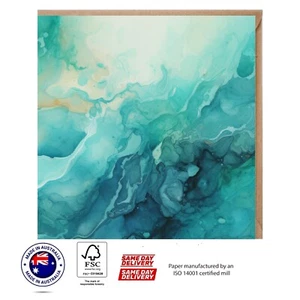 Green Smoke Abstract Greeting Card - Australian Designs The Abstract set - Bild 1 von 3