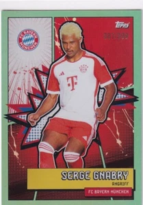 Topps Bayern Munich Fan Set Soccer 2023 FCBH-10 Serge Gnabry Aqua 87/399 - Picture 1 of 2