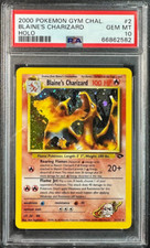Blaine's Charizard 2/132 PSA 10 Gym Challenge Pokémon Card Holo Gem Mint Blaines