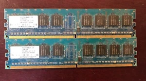 NANYA 512 MB X 2 PC2-4200 DDR2-533MHz NT512T64U88AOBY - Picture 1 of 2