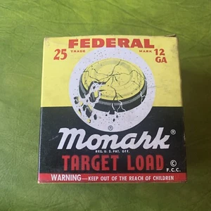 Vintage Federal Monarch Empty Target Load Shotgun Shell Box Display Or Store - Picture 1 of 6