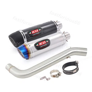 For Voge DS525X 2023-2024 Motorcycle Exhaust Muffler Mid Pipe Tube Slip On 51MM - Picture 1 of 12