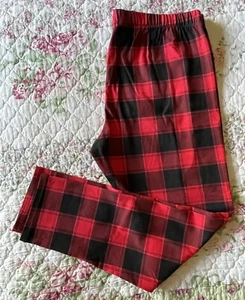✅No Boundaries NOBO Red Black Plaid Legging Capri Pant 52469 Womens sz XL (15-17 - Picture 1 of 8