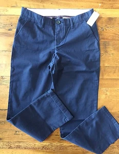 NEW Gap Kids Navy Blue Chino Adjustable Waist School Uniform Pants Girls Size 14 - Picture 1 of 6