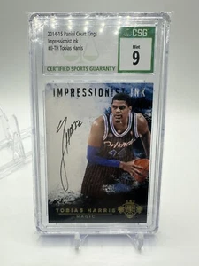 2014-15 Panini Court Kings Impressionist Ink Tobias Harris Auto /99 CSG CGC 9 - Picture 1 of 3