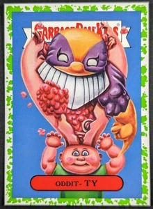 Oddit Ty 2019 90s Cartoons Comics Garbage Pail Kids Topps Green Card #7b (NM) - Picture 1 of 2