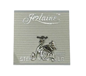 Jezlaine Sterling Silver 925 Mom with Butterfly Pendant - New - Picture 1 of 2