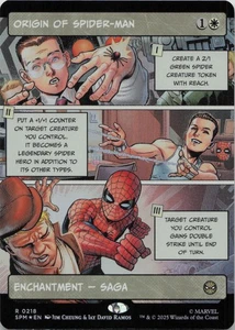Origin of Spider-Man (Borderless) - FOIL - R Marvel's Spider-Man 218 - MTG - Bild 1 von 1