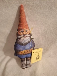 Vintage Gnome Stuffed Ornament American Themes 1978 Uniebeck Taiwan Red Hat 2301 - Picture 1 of 9
