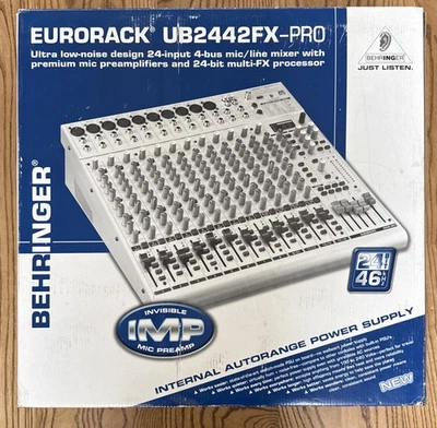 NIB - Behringer Eurorack UB2442FX-Pro 24 Input Audio Mixer - Image 1 of 4