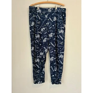 Harry Potter Pyjamahose Damen L (12-14) Lounge Schlafhose Navy Wizard - Bild 1 von 5