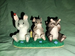 Charming Tails Hear See Speak No Evil Rabbit Mouse Raccoon Figurine 89/717 Fritz - Picture 1 of 8