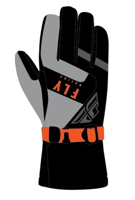Fly Racing Highland Mens Snow Gloves Black/Gray/Orange - Image 1 of 2