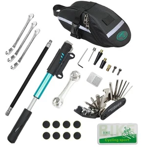 Bicycle Repair Kit Contains 16-in-1 Tool, 120Psi Mini Bicycle Pump, Tire Patc... - Bild 1 von 7