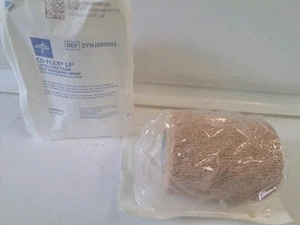 Medline CO-FLEX LF Latex Free Foam Self Adherent Wrap 3" X 5 Yds. - 2 Rolls Tan - Picture 1 of 2