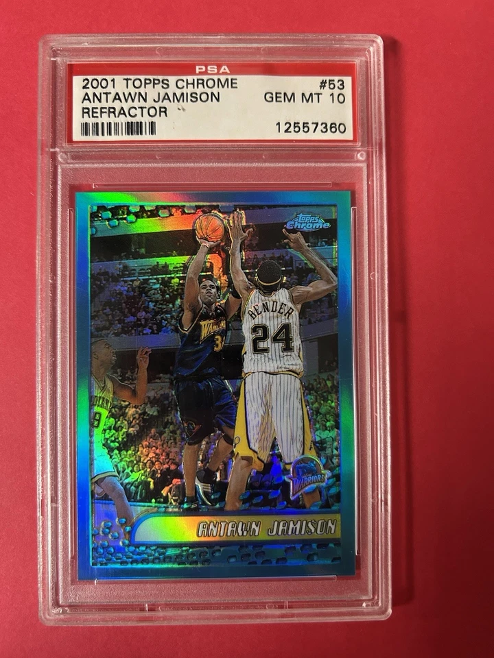 2001-02 Topps Chrome Antawn Jamison Refractor #53 Golden State Warriors PSA 10 - Image 1 of 1
