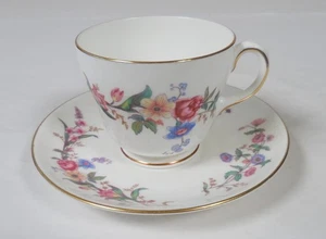 Wedgwood Bone China 'Devon Sprays' Cup and Saucer, England, EXC - Picture 1 of 8