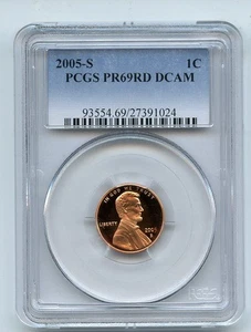 2005 S 1C Lincoln Cent PCGS PR69DCAM - Picture 1 of 1