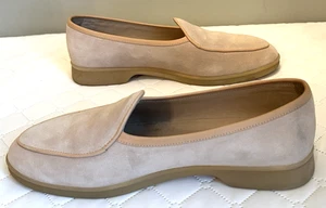 Baudoin & Lange Stride Halbschuhe Wildleder Damen EU 37 US Größe 7 - 6,5 Taupe Beige GUC - Bild 1 von 10