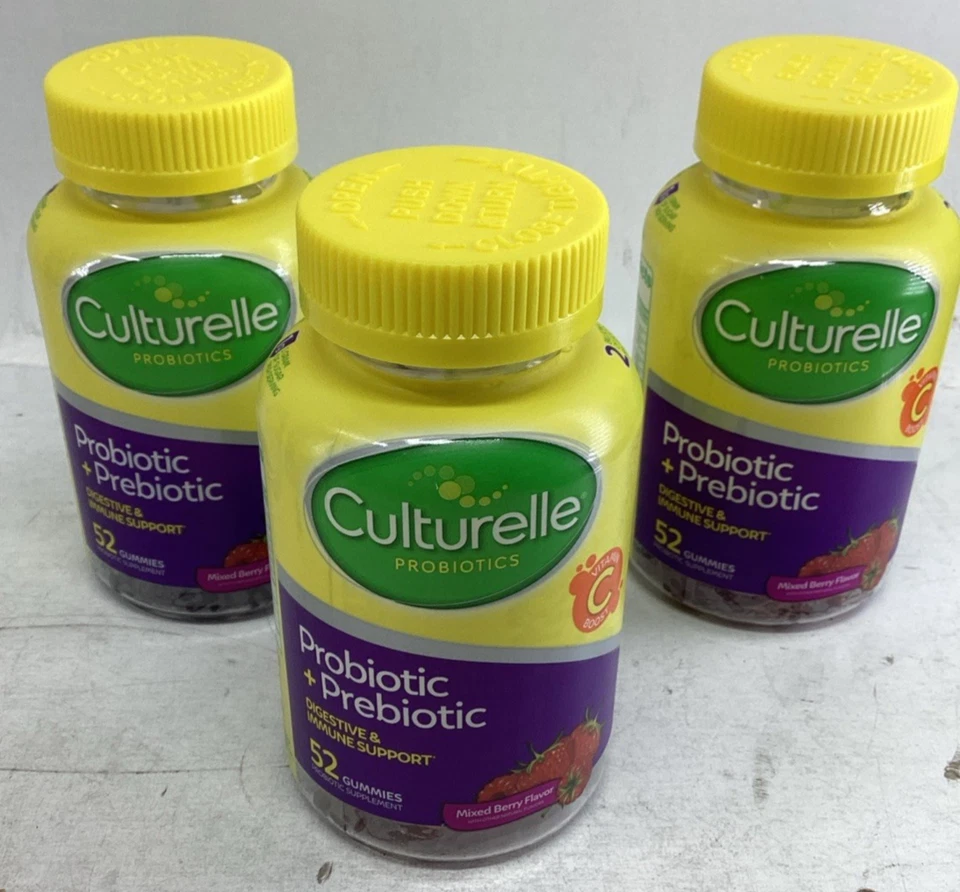 Culturelle Probiotic Gummies Mixed Berry 3 Billion CFUs 52 PC 12/20 Exp