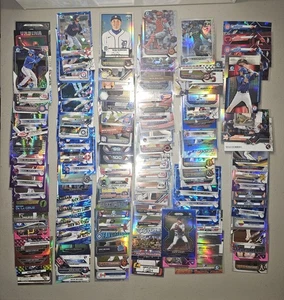 Lotto tutte le carte BASEBALL 125 tutte rifrattori colore ologrammi argento spedizione combinata - Foto 1 di 10