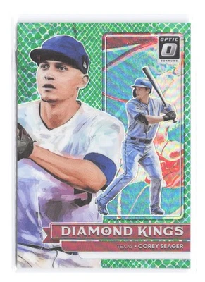 2022 Donruss Optic Corey Seager #/99 Green Dragon Prizm Parallel SP 15 Rangers - Imagem 1 de 2