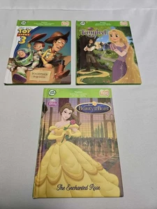 Lot of 3 - LeapFrog LeapReader TAG Books Disney TOY STORY 3 / TANGLED / BEAUTY - Picture 1 of 2