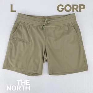 The North Face Khaki Damen Shorts L TNF Kordelzug Aktiv Gym Lounge Wandern - Bild 1 von 14