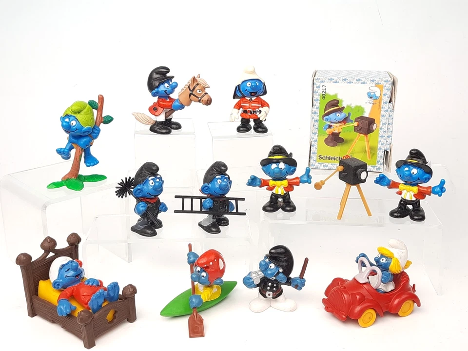 11x  SCHLEICH  Super Schlumpf 40217  Fotograf Schornsteinfeger Steckenpferd +++ - Bild 1 von 4