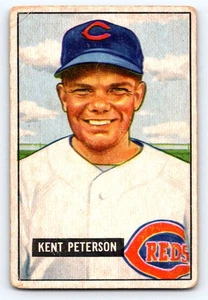 Bowman Kent Peterson 1951 #215 Cincinnati Reds relleno/pobre - Imagen 1 de 2
