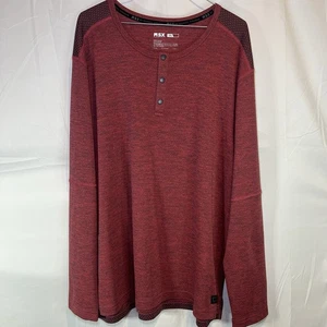 Camisa MSX by Michael Strahan Manga Larga Gris Granate Dos Tonos Talla XXL 2XL - Imagen 1 de 6